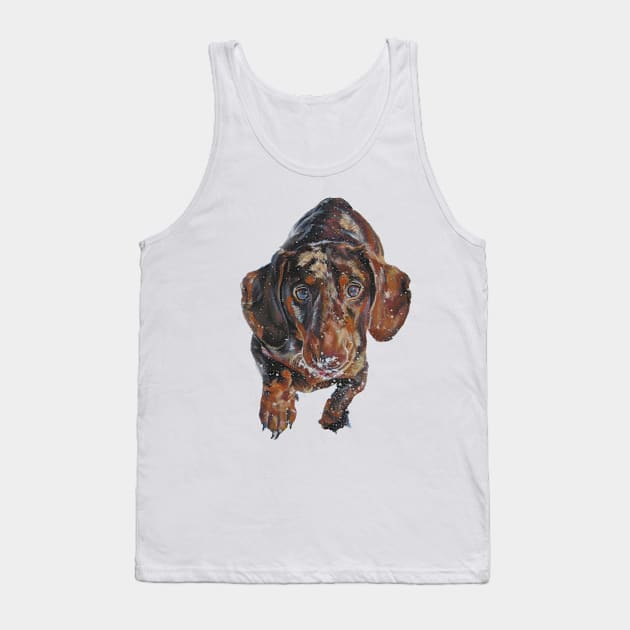 Dachshund Fine Art Painting Tank Top by LASHEPARD